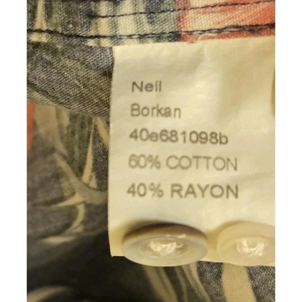 Trumaker Built-to-Fit Cotton/Rayon Tailored Shirt Mens XL‎ Green Floral Hawaiian